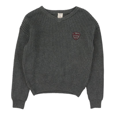 Analogie Knit V-Neck Sweater - Mid Grey