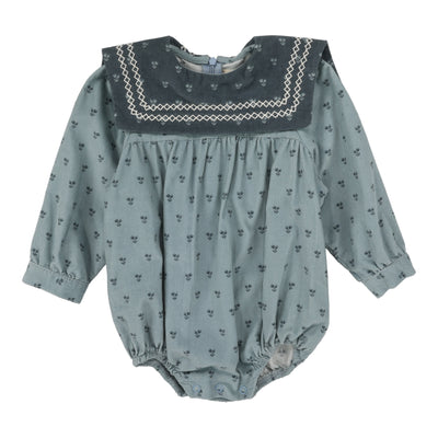 Analogie Primrose Romper - Dusty Blue