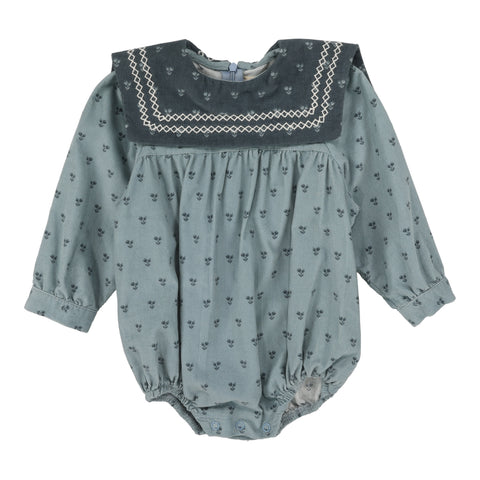 Analogie Primrose Romper - Dusty Blue