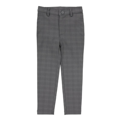 Analogie Plaid Pants - Mid Grey Windowpane