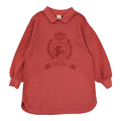 Analogie Emblem Sweatshirt Dress - Mineral Red