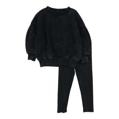 Analogie Emblem Sweatshirt Set - Black Wash