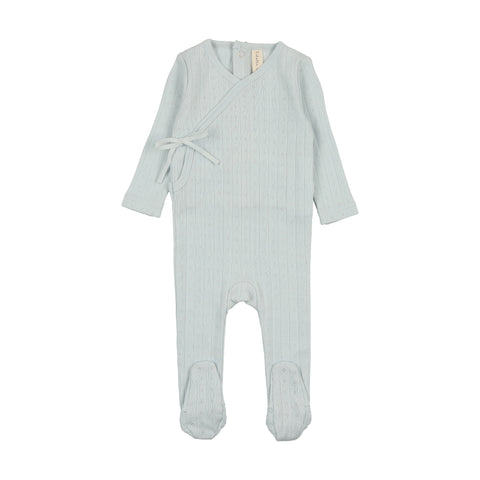 Lilette sky blue fine pointelle footie from our Fine Pointelle.