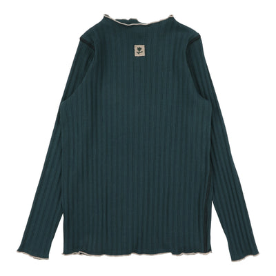 Lil Legs Contrast Funnel Neck - Green