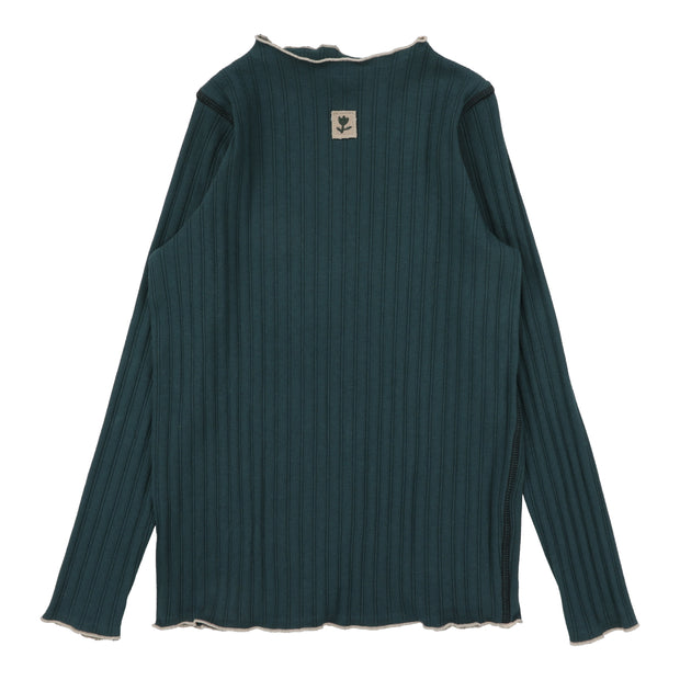 Lil Legs Contrast Funnel Neck - Green