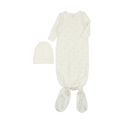 Lilette starry night steel baby gown set from our Cotton Graphic.