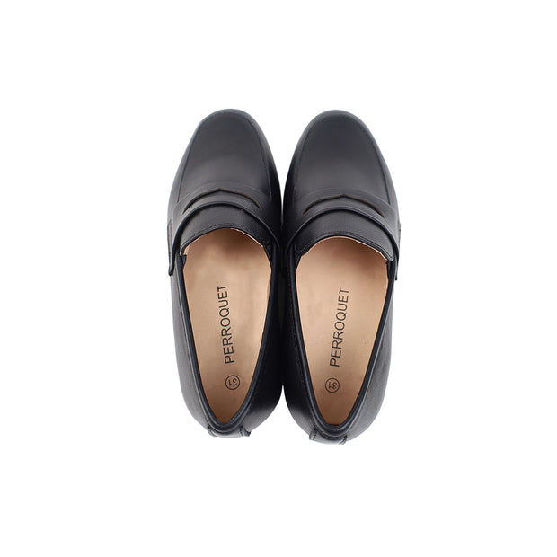 Perroquet Leather Hard Loafers - Black