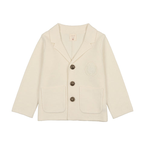 Analogie Knit Crest Blazer - Cream