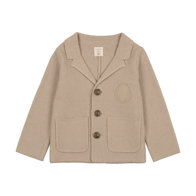 Analogie Knit Crest Blazer - Taupe