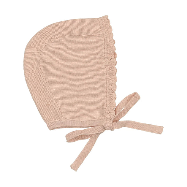 Lilette Knit Collar Ruffle Bonnet - Soft Pink – Head Shoulders Toes & Bows