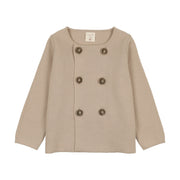 Analogie Knit Double Breasted Blazer - Taupe