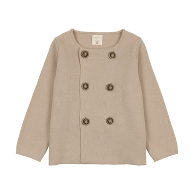 Analogie Knit Double Breasted Blazer - Taupe