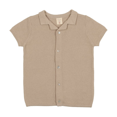 Analogie Knit Grandpa Shirt - Taupe