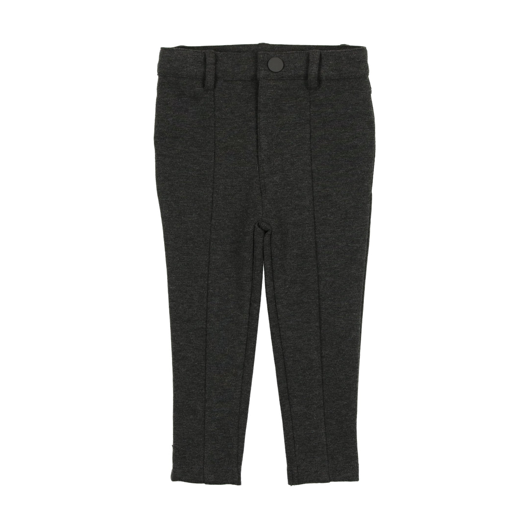 Lil Legs Knit Pants With Seam - Heather Grey Lil Legs Knit Pants With Seam - Heather Grey