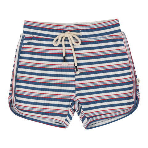 Lil Legs multistripe boys shorts from our Vintage Contrast Collection.