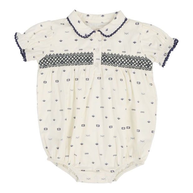 Analogie cream geometric romper from our Geometric Dressy Collection.
