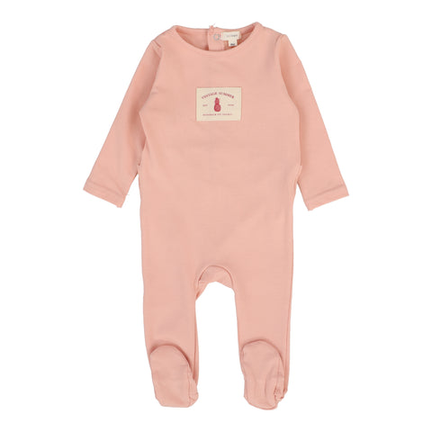 Lil Legs coral contrast footie from our Vintage Contrast Collection.
