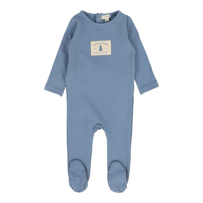 Lil Legs blue contrast footie from our Dressy Basics.