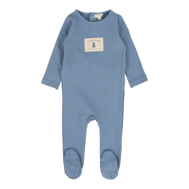 Lil Legs blue contrast footie from our Dressy Basics.