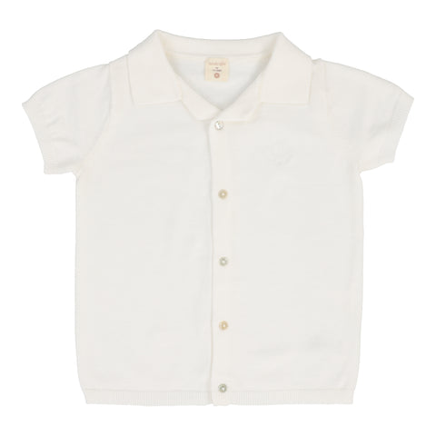 Analogie winter white boys knit grandpa sweater from our Dressy Knit Basics.