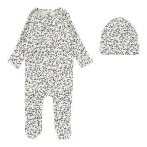 Lilette slate all over floral footie set from our All Over Floral.