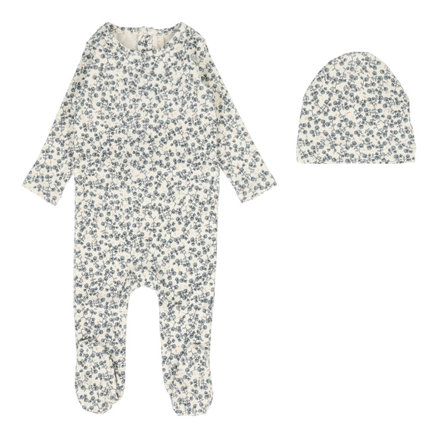 Lilette slate all over floral footie set from our All Over Floral.