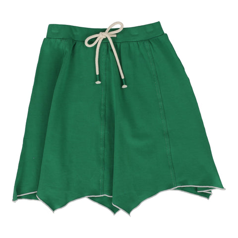 Lil Legs green asymmetrical skirt from our Vintage Contrast Collection.