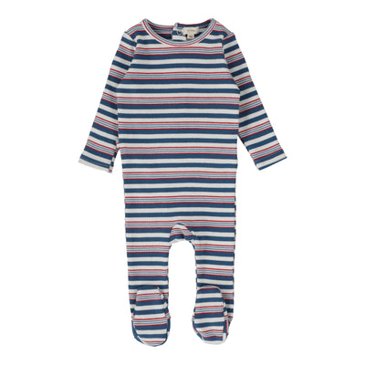 Lil Legs multistripe multistripe rib footie from our Polos.