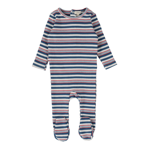 Lil Legs multistripe multistripe rib footie from our Polos.