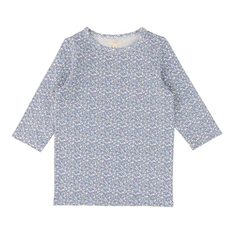 Lil Legs white poppy floral t-shirt three quarter sleeve from our Printed Weekday Collection.