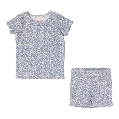 Lil Legs white poppy floral short set from our Printed Weekday Collection.