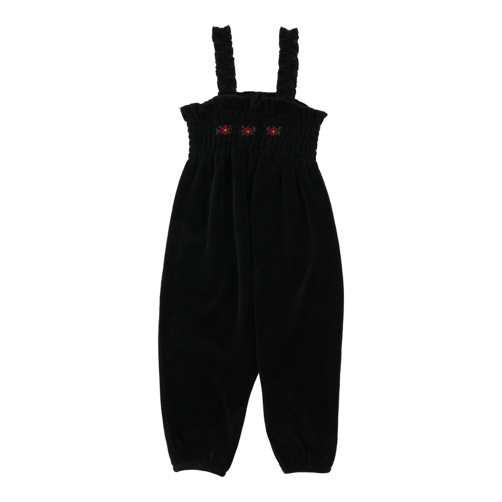 Lil Legs Velour Smocked Romper - Black – Head Shoulders Toes & Bows
