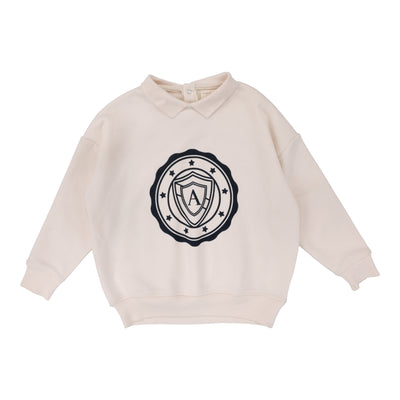 Lil Legs Logo Sweatshirt - Cream/Navy