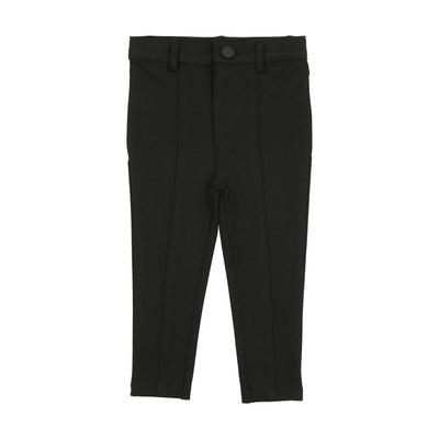 Lil Legs Boys Shabbos Dressy Stretch Pants without Seam in Black, Husky fit
