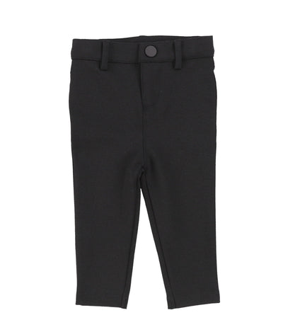 Lil Legs Boys Shabbos Dressy Stretch Pants without Seam in Black, Husky fit