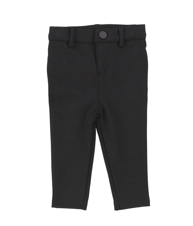 Lil Legs Boys Shabbos Dressy Stretch Pants without Seam in Black, Husky fit