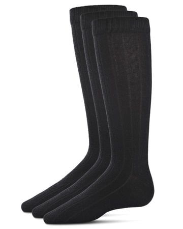 Memoi Boys Bamboo Ribbed Crew Socks 3-pack - Black MK-10960 Head Shoulders Toes & Bows Memoi Boys Bamboo Ribbed Crew Socks 3-pack - Black MK-10960 Head Shoulders Toes & Bows