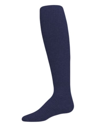 Memoi Girls Thin-Ribbed Cotton Sweater Tights - Navy MK-315
