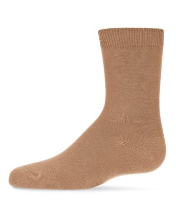 Memoi Bamboo Crew Socks - Camel MK-6166
