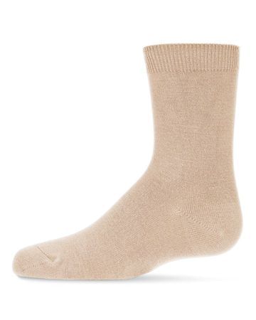 Memoi Bamboo Crew Socks - Oatmeal MK-6166