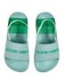 Memoi Waterproof "Good Vibes" Open-Toe Slides - Seafoam Green MKS-0017
