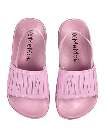 Memoi Waterproof Designer Open-Toe Slides - Pink MKS-0018