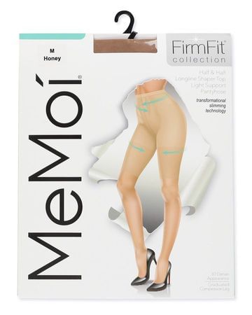 Memoi FirmFit Half & Half Longline Shaper Top Light Support 30 Denier Ladies Pantyhose - Nude MM-315