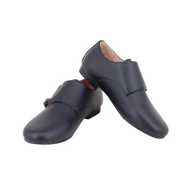 Perroquet Leather Monk Strap Shoes - Black