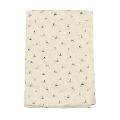 Lilette Nautical Muslin Swaddle - Cream