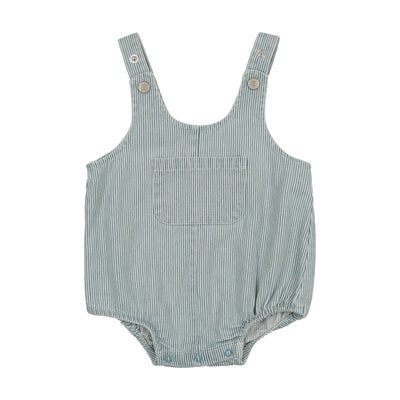 Analogie Denim Stripe Romper (Printed Denim Collection) - Light Denim