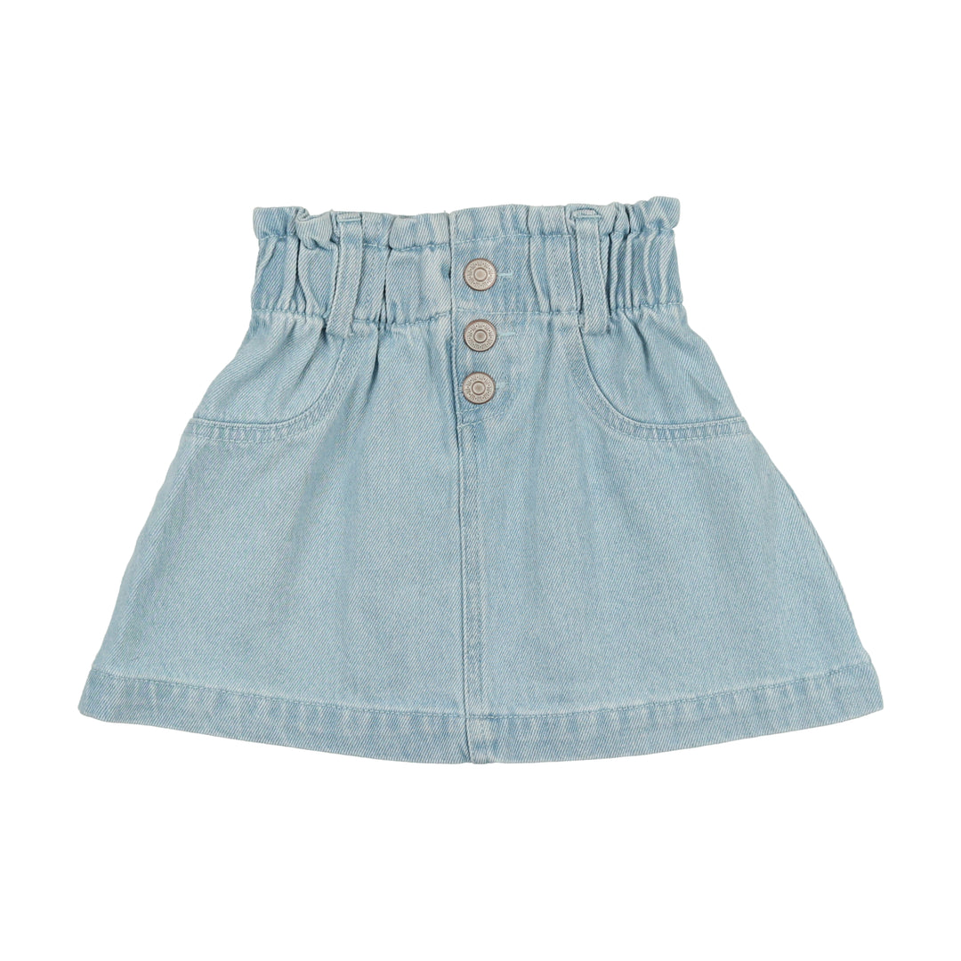 Lil Legs Paperbag Skirt - Light Wash Lil Legs Paperbag Skirt - Light Wash
