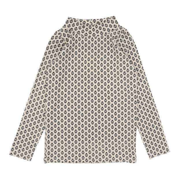 Lil Legs Printed Mockneck - Ecru Multi