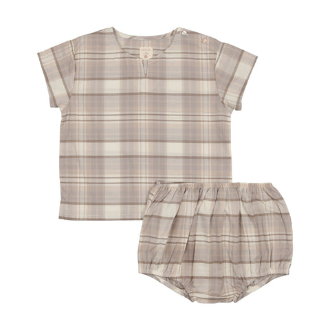 Analogie Printed Set - Taupe Plaid