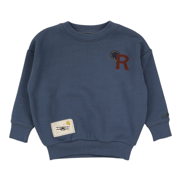 Lil Legs Patch Sweatshirt - Off Blue